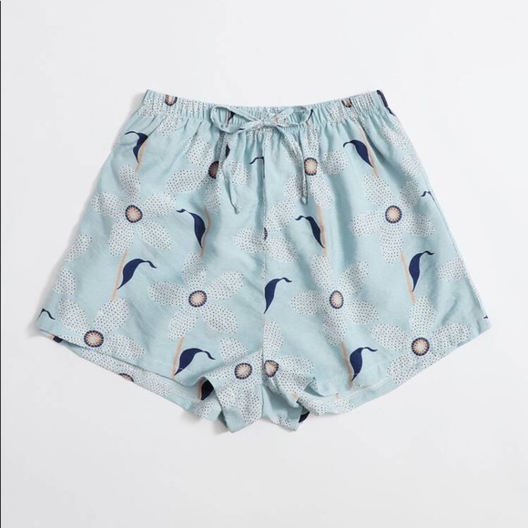 New Women’s Blue Pajama Sleep Shorts - Picture 3 of 6